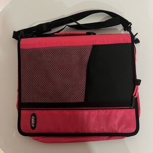 Pink and Black  Bag with Mesh Pocket